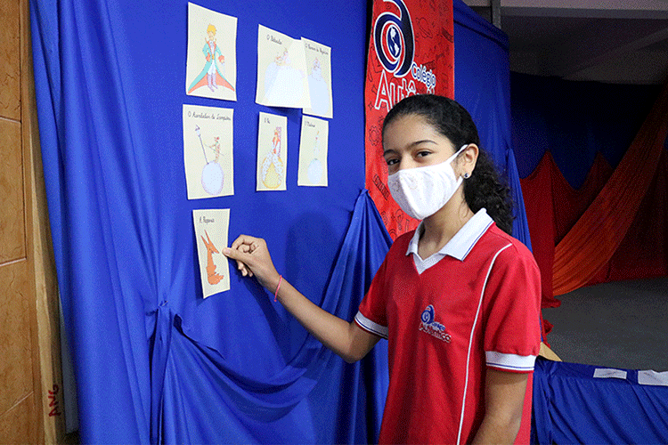 Alunos participam do momento de apresentação do Projeto de vida Autêntico.